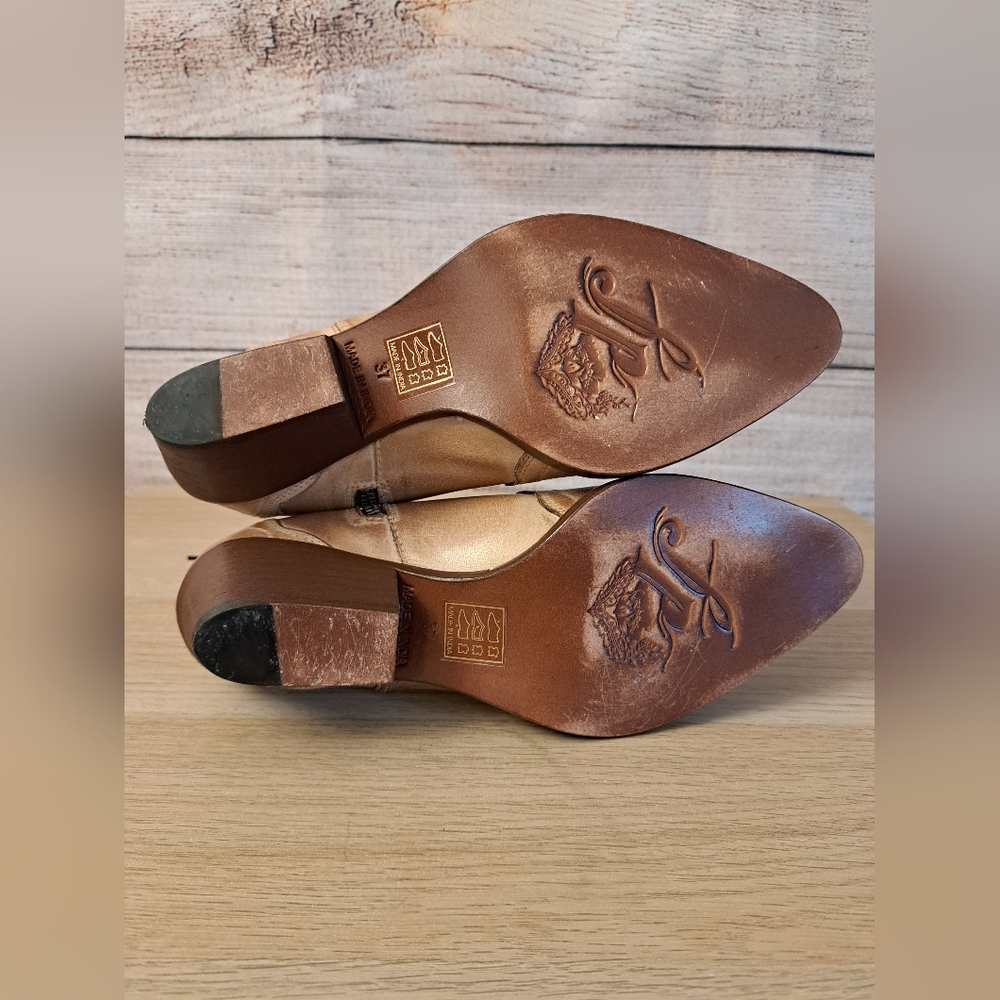 Free People Brown Leather Ankle Boots - Picture 11 of 11
